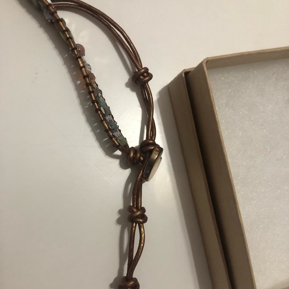 NEW Gemstone wrap bracelet with heart-shaped closure - Picture 6 of 6